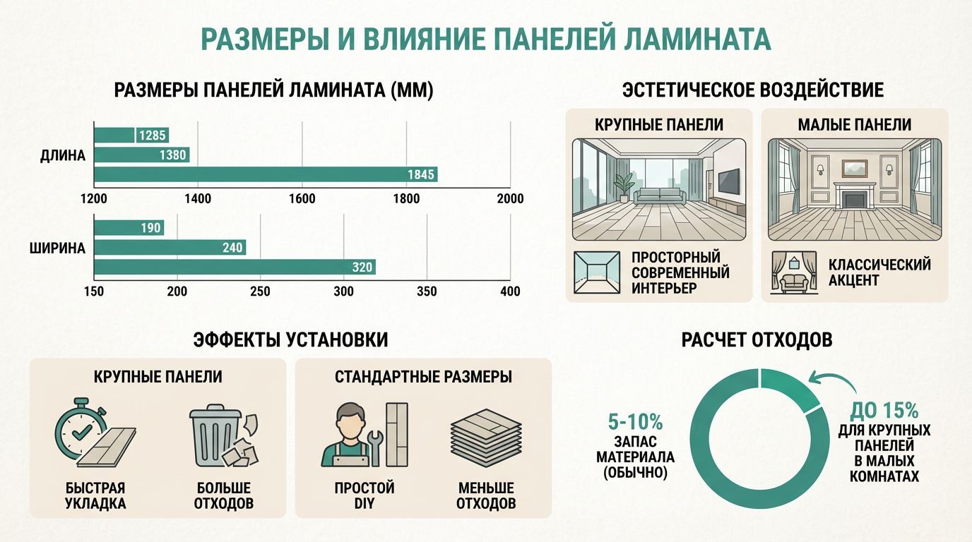 Размеры ламината: длина и ширина панелей
