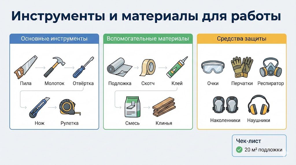 Инструменты и материалы для работы