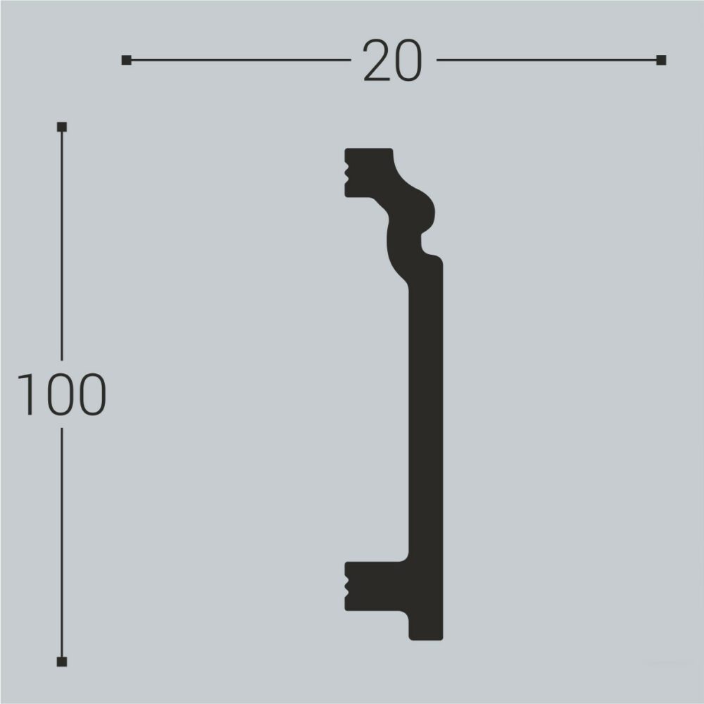 Плинтус Дюрополимер Bello Deco Royce RP4 100x20 — изображение 2