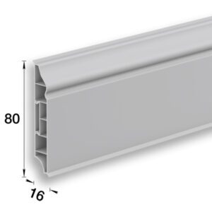 Плинтус напольный IDEAL Дюра ИД-ПФ80 002 "Светло-Серый"