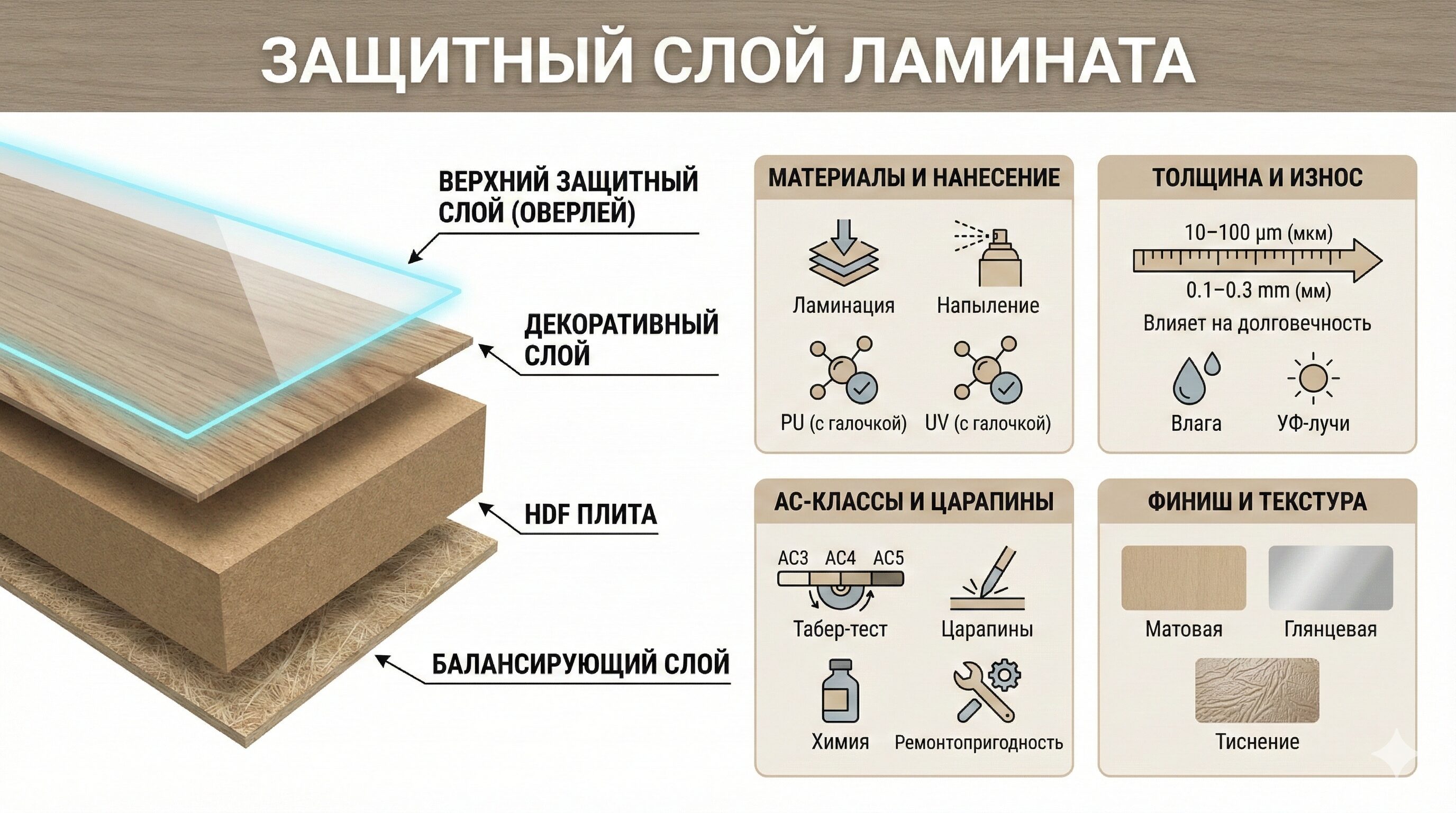 Верхний защитный слой (Overlay / износостойкий слой)