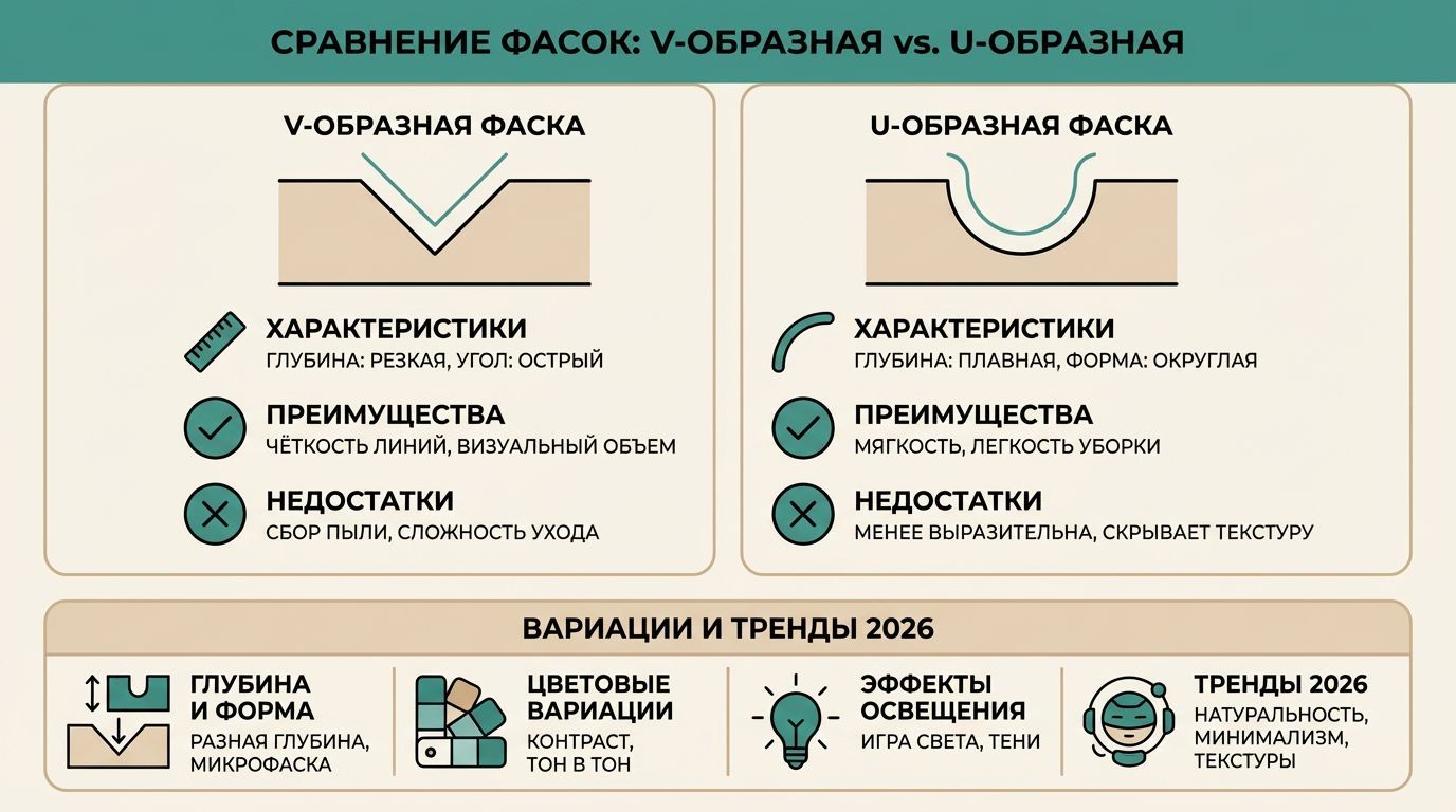 Типы фаски и их разновидности