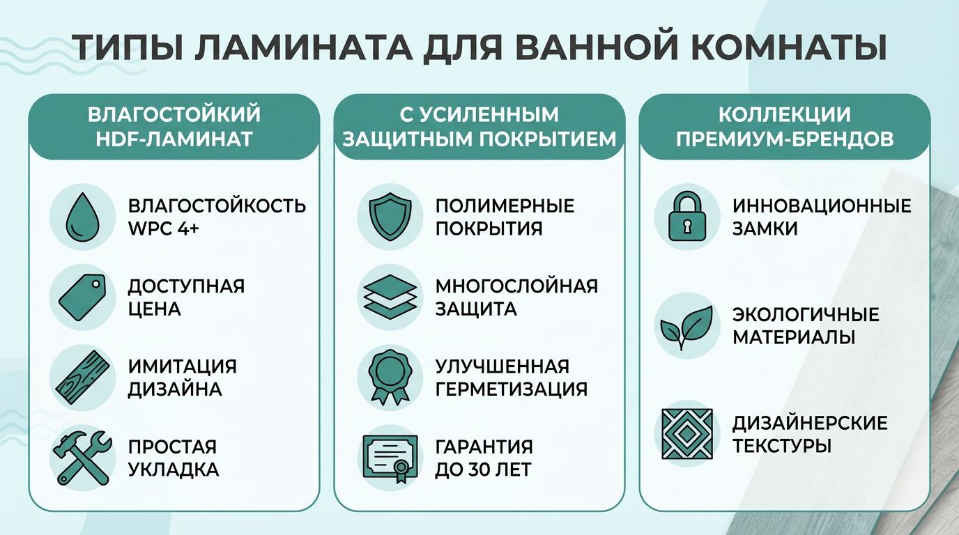 Типы ламината для ванной: обзор рынка