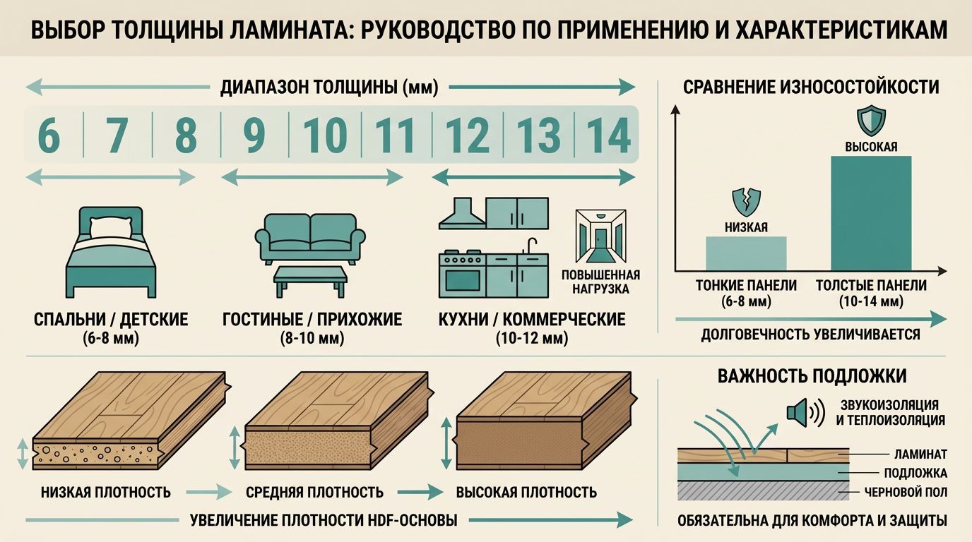 Толщина ламината: от чего зависит и как выбрать