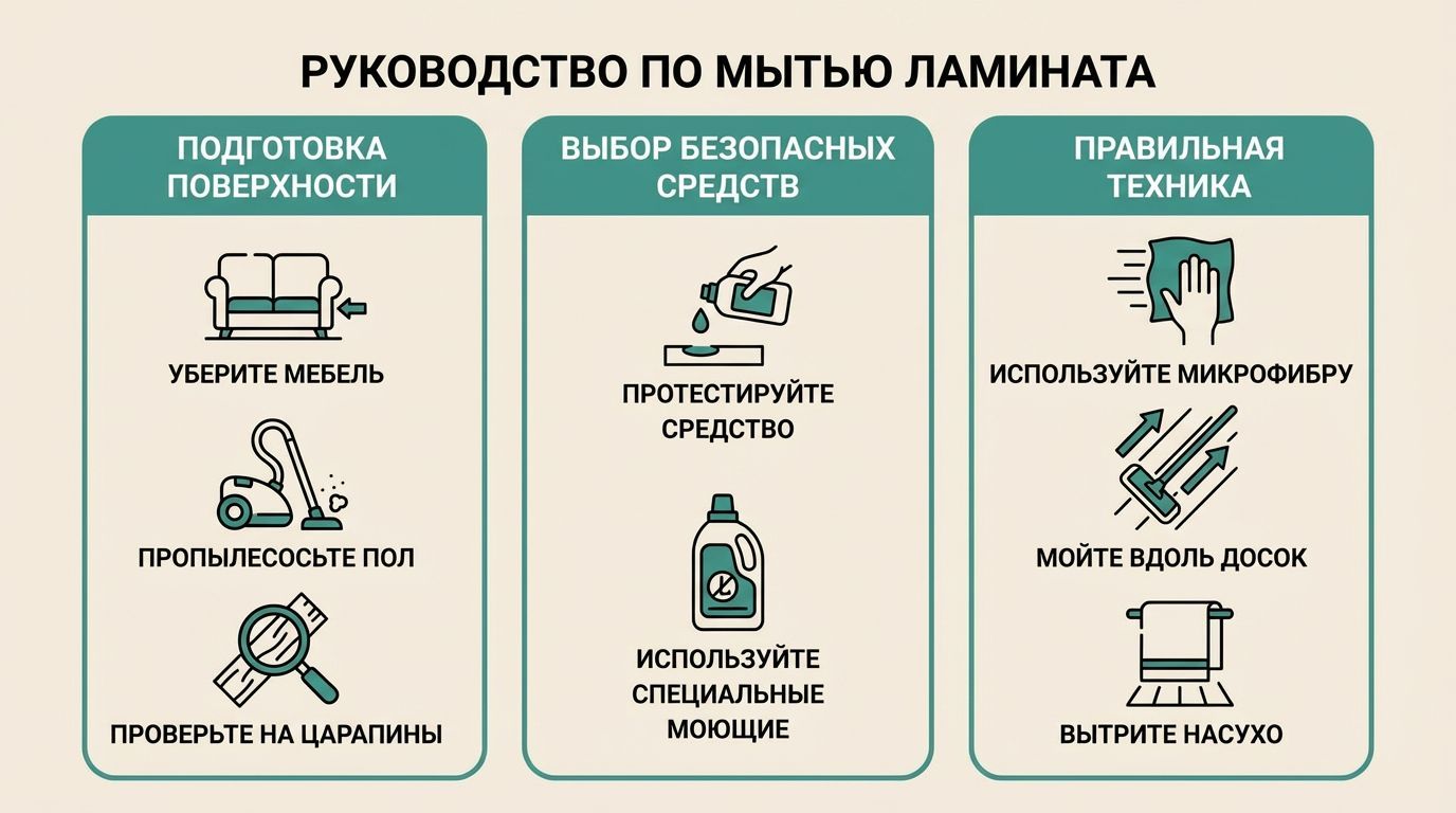 Как правильно мыть ламинат: Пошаговая инструкция