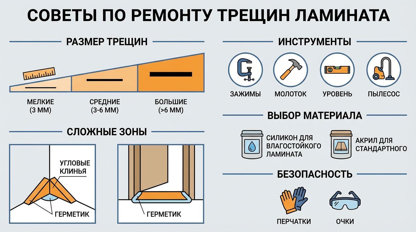 Практические советы и нюансы при ремонте щелей